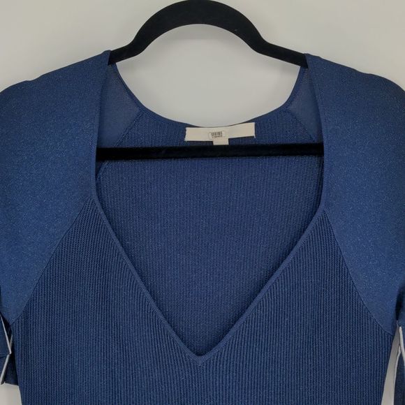 Jonathan Simkhai Women's Pleated Metallic Stretch-Knit A-Line Dress Size Large - Picture 4 of 16